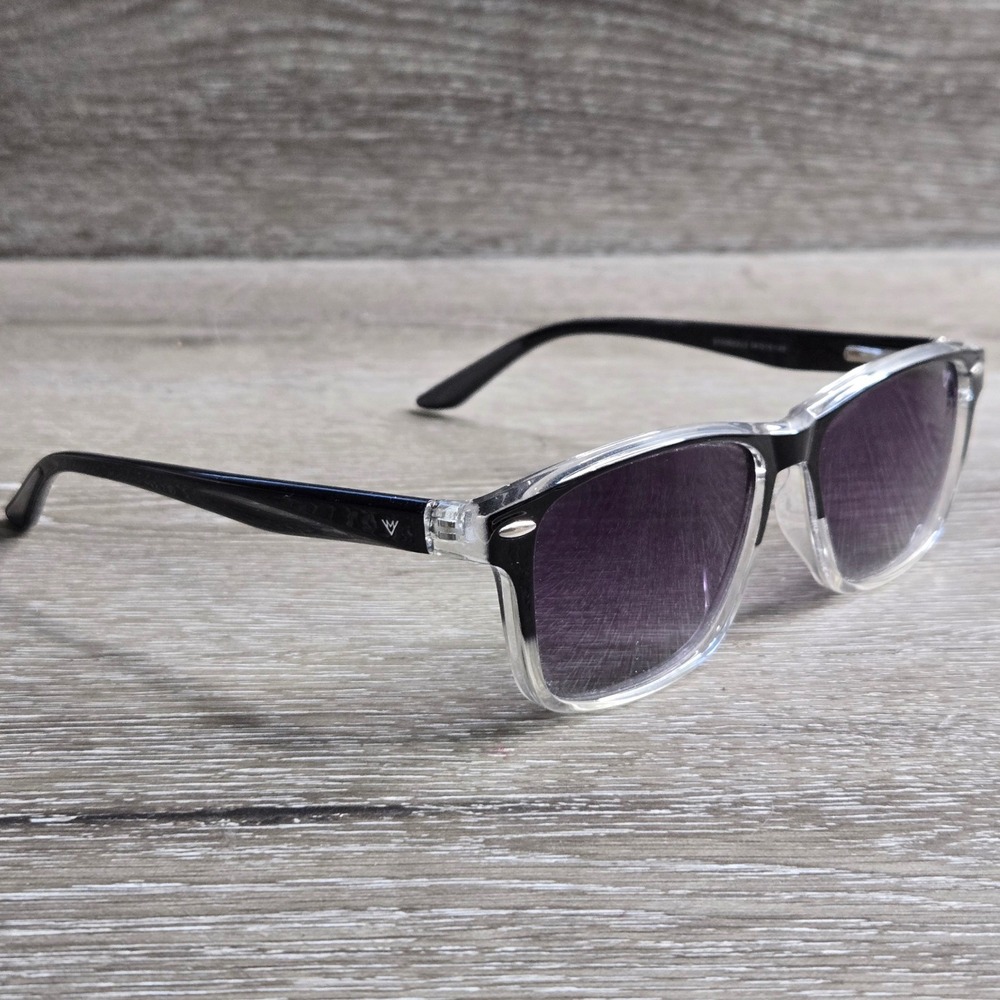 Victoria Michael Polarized Sunglasses Black Clear Two Tone UV400 B700B22U3